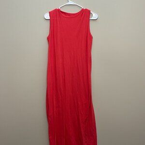 Universal Thread Red Sleeveless Maxi T-Shirt Dress Size Small NWOT